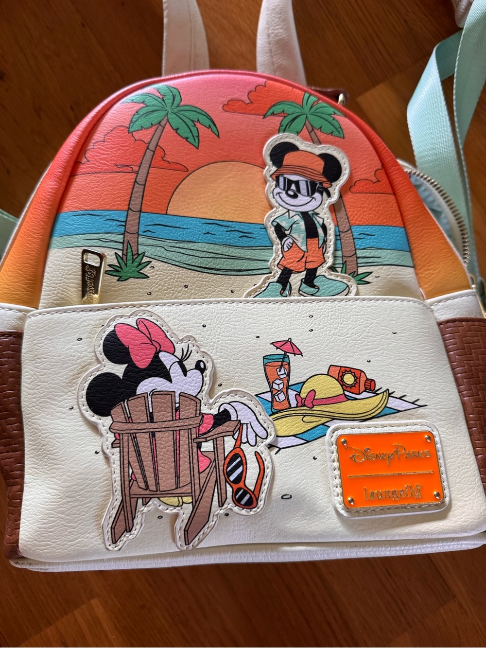 Loungefly Disney's Mickey and Minnie Mouse Beach Mini Backpack